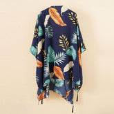 FLOWER PRINT FRONT OPEN KIMONO FOR SUMMER CARDIGAN_CWASC0798