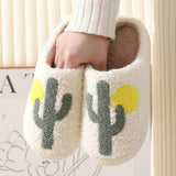 CACTUS PATTERN WARM COTTON SLIPPERS_CWSHS0285
