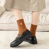 EMBROIDERED BEAR CUTE WOMENS SOCKS_CWMS1114