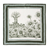 Versatile Shirt Retro Plant Print Square Scarf_Cwasc0924