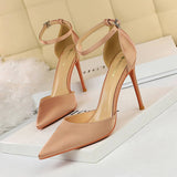 SATIN SHALLOW MOUTH POINTED HIGH HEELED SHOES_CWSHH0052
