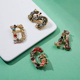 Cwaje2565_Letter Pearl Rhinestone Oil Painting Brooch