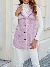 Warm Stylish Plush Hooded Cardigan Vest