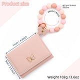 BUTTERFLY CARD HOLDER WALLET WITH KEYCHAIN BRACELET_CWAB4949