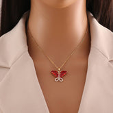 STYLISH VINTAGE ZIRCON BUTTERFLY NECKLACE_CWAHA0881