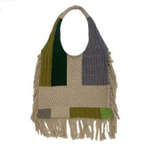 Women Retro Knit Stitching Portable Shoulder Bag_Cwab0834