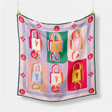 New Color Block Printed Square Scarf_Cwasc0664