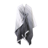 Wear Scarf Knitted Side Strap Shawl Cape_Cwasc2254