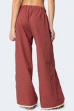 Straight-Leg Pants With Country-Style Sub-Print