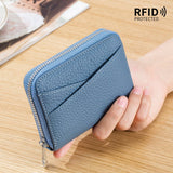 COIN PURSE ZIPPER GENUINE LEATHER CARD HOLDER_CWAB3829