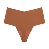 HIGH WAISTED LARGE SIZE SEAMLESS ICE SILK THONG_CWMU0079