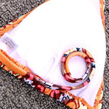 METAL RING BIKINI SET SEXY TIE SIDE SWIMSUIT_CWMW0257