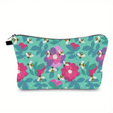 BEE PATTERN DOUBLE SIDED PRINTED COSMETIC BAG_CWAB2258