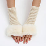 Knitted Thermal Fingerless Gloves Arm Gloves_Cwag0108