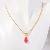 Fashionable Water Drop Blue Ocean Necklace_Cwaje05660