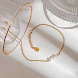 18K GOLD FRESHWATER PEARL ANKLET STAINLESS STEEL_CWAJE4751