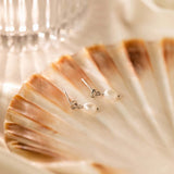 Versatile Pearl Earrings Sweet Geometric Design