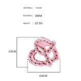 3MM ACETATE RHINESTONE HEART SHAPED HAIRPIN_CWAHA4262