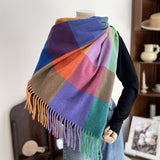 Warm Plaid Scarf Shawl For Women--Soft Winter Wrap_Cwasc1464