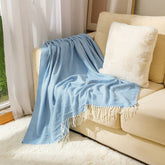 LIGHTWEIGHT COZY WOVEN BLANKET WITH TASSELS_CWMM0196