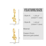 INLAID ZIRCON SNAKE SHAPED PENDANT EARRINGS_CWAJE1046