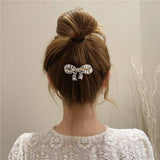 BOW PEARL HAIRPIN DUCKBILL CLIP BANGS CLIP_CWAHA4788