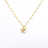 NEW DECEMBER BIRTHSTONE HEART NECKLACE_CWMM3754