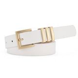 MATTE KOREAN STYLE METAL SQUARE BUCKLE BELT_CWASC0580