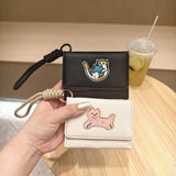 Cute Cartoon Cat Patch Trifold Short Wallet_Cwab06200
