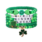 ST PATRICKS DAY SHAMROCK CHARM BRACELET SET_CWMM3502