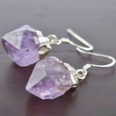 NATURAL CRYSTAL IRREGULAR ORIGINAL STONE EARRINGS_CWAJE1074
