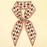 FLORAL LETTER SCARF HAIR TIE BAG RIBBON_CWASC0096