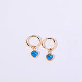 FASHIONABLE HEART BIRTHSTONE EARRINGS_CWMM5350
