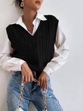 Solid Color Versatile Loose Knitted Vest