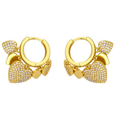 HEART SHAPED PENDANT FASHIONABLE EAR ACCESSORIES_CWAJE1015