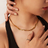 MULTILAYER GOLD PLATE STAINLESS STEEL NECKLACE_CWAJE0619