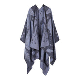 HORSE PATTERN SHAWL VERSATILE JACQUARD SLIT CAPE_CWASC2255