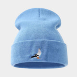 Dove Embroidered Acrylic Knit Beanie Unisex_Cwah04637
