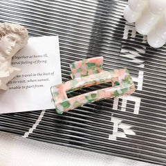 ELEGANT SQUARE HAIR CLAW MEDIUM ACETATE CLIP_CWAHA1483