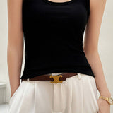 BASIC COTTON CAMISOLE TANK TOPS WITH BUILT IN BRA_CWTTK0795