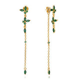 GEOMETRIC ZIRCON OCTAGONAL CHAIN EARRINGS_CWAJE1722