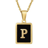 18K STAINLESS STEEL SQUARE 26 LETTER NECKLACE_CWAJE0679