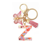 CRYSTAL LETTER SEQUIN RESIN KEYCHAIN_CWAJE0663