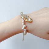 GLITTERING WAVE SHAPED NATURAL PEARL SET_CWAJE1707