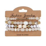 MULTI LAYERED MARBLED BEADED ELASTIC CORD BRACELET_CWAJE2224