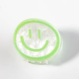 ACRYLIC SMILEY FACE HAIR CLAW CUTE BACK CLIP_CWAHA0285