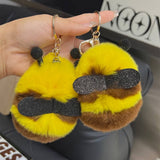 CUTE PLUSH BEE CAR KEYCHAIN BAG PENDANT GIFT_CWMM2586
