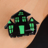 PUMPKINS GHOSTS HAUNTED HOUSE HALLOWEEN HAIR CLAW CLIPS