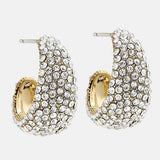 IRREGULAR WHITE ZIRCONIA STUD EARRINGS 18K GOLD_CWAJE4986