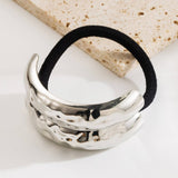 MINIMALIST METAL SHINY GEOMETRIC KNOT HAIR TIE_CWAHA6184